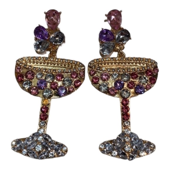 Fashion Earrings by Lisa Pollock Champagne Goblets - Picture 8 of 9